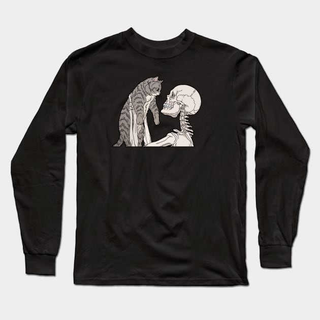 hello cat friend Long Sleeve T-Shirt by tiina menzel